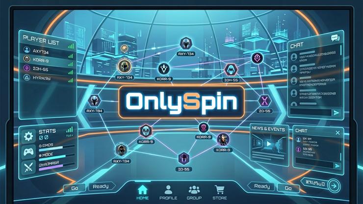 OnlySpinBet Çok Oyunculu Lobi Arayüzü